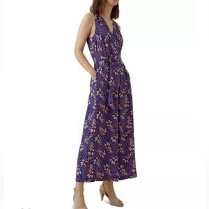 KAREN MILLEN Silk Wide-Leg Jumpsuit size 8